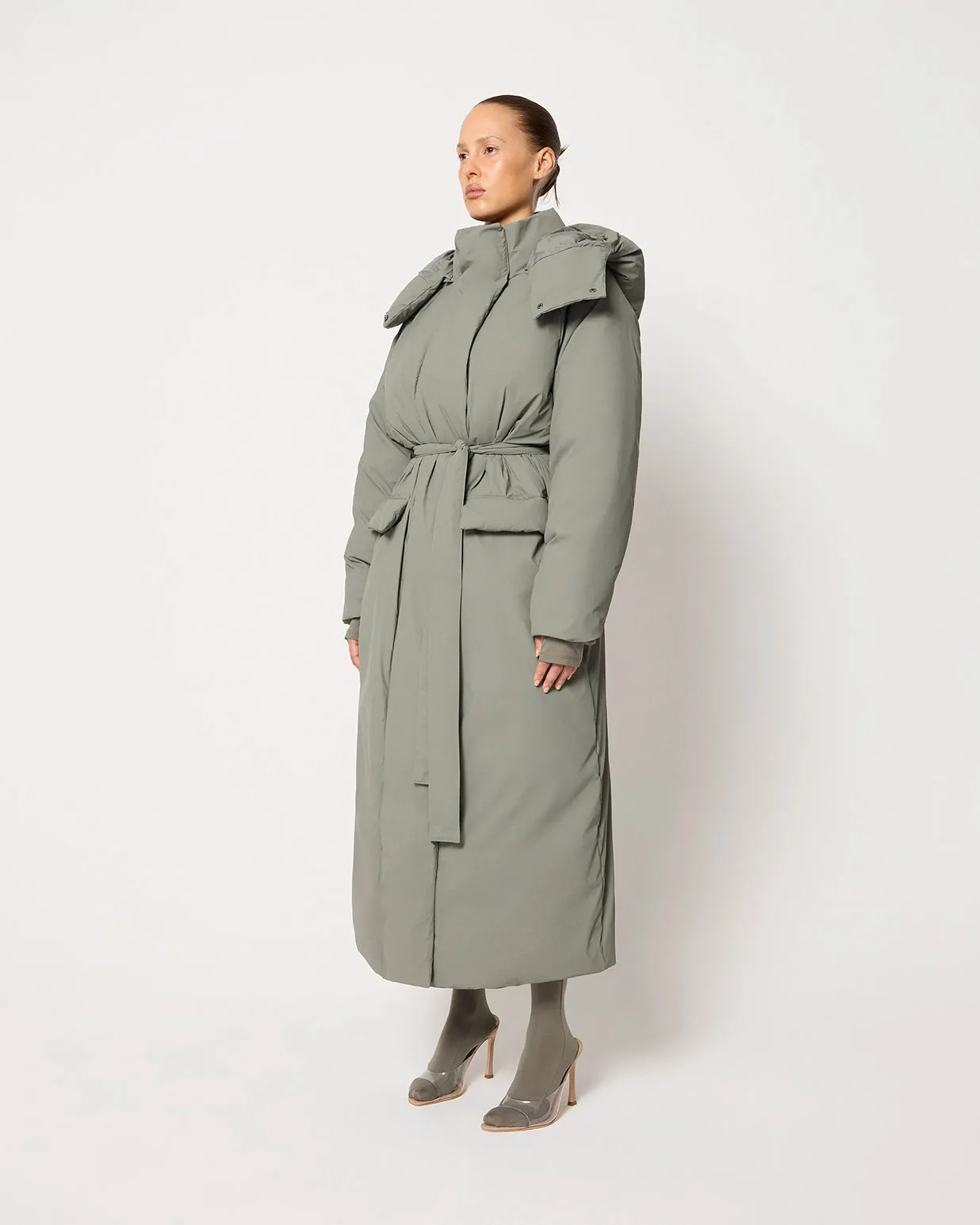 Puffer Coat | Dusty Olive sold by KHY product image thumbnail 4