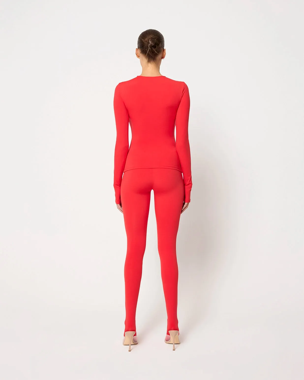 Long Sleeve Thumb Hole Tee | Scarlet sold by KHY product image thumbnail 5