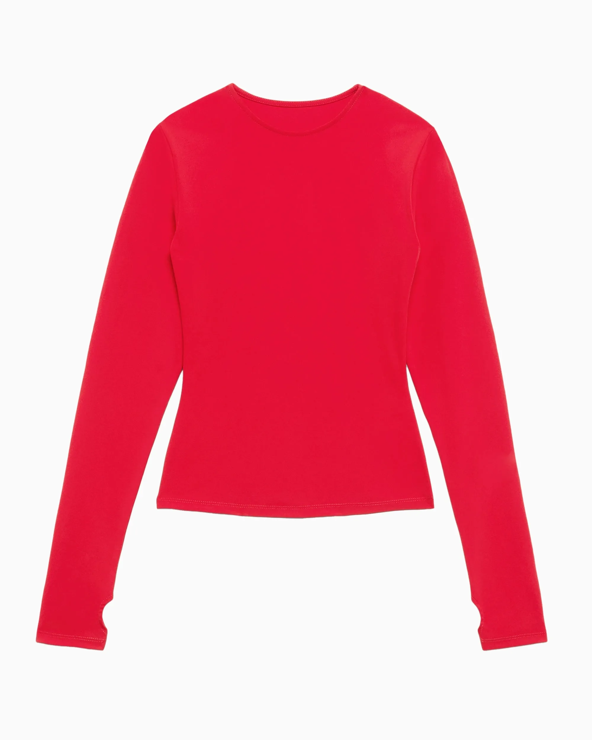 Long Sleeve Thumb Hole Tee | Scarlet sold by KHY