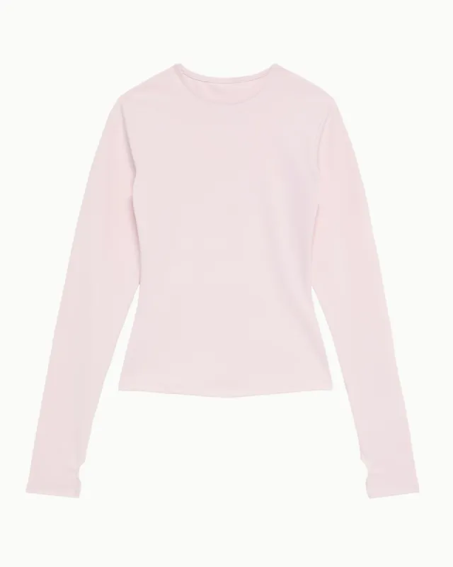 Long Sleeve Thumb Hole Tee | Powder Pink sold by KHY