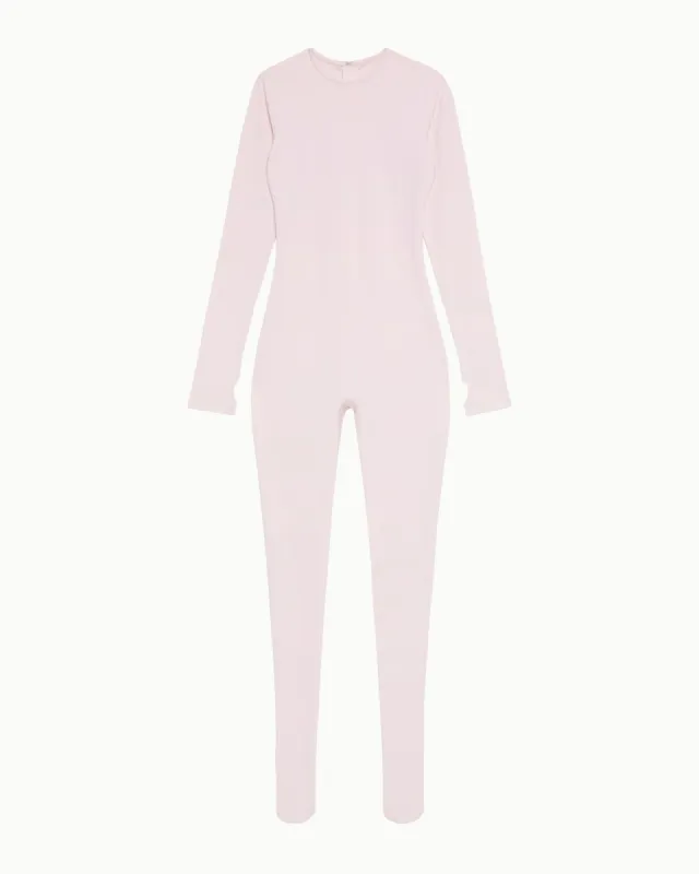 Long Sleeve Footed Catsuit | Powder Pink sold by KHY