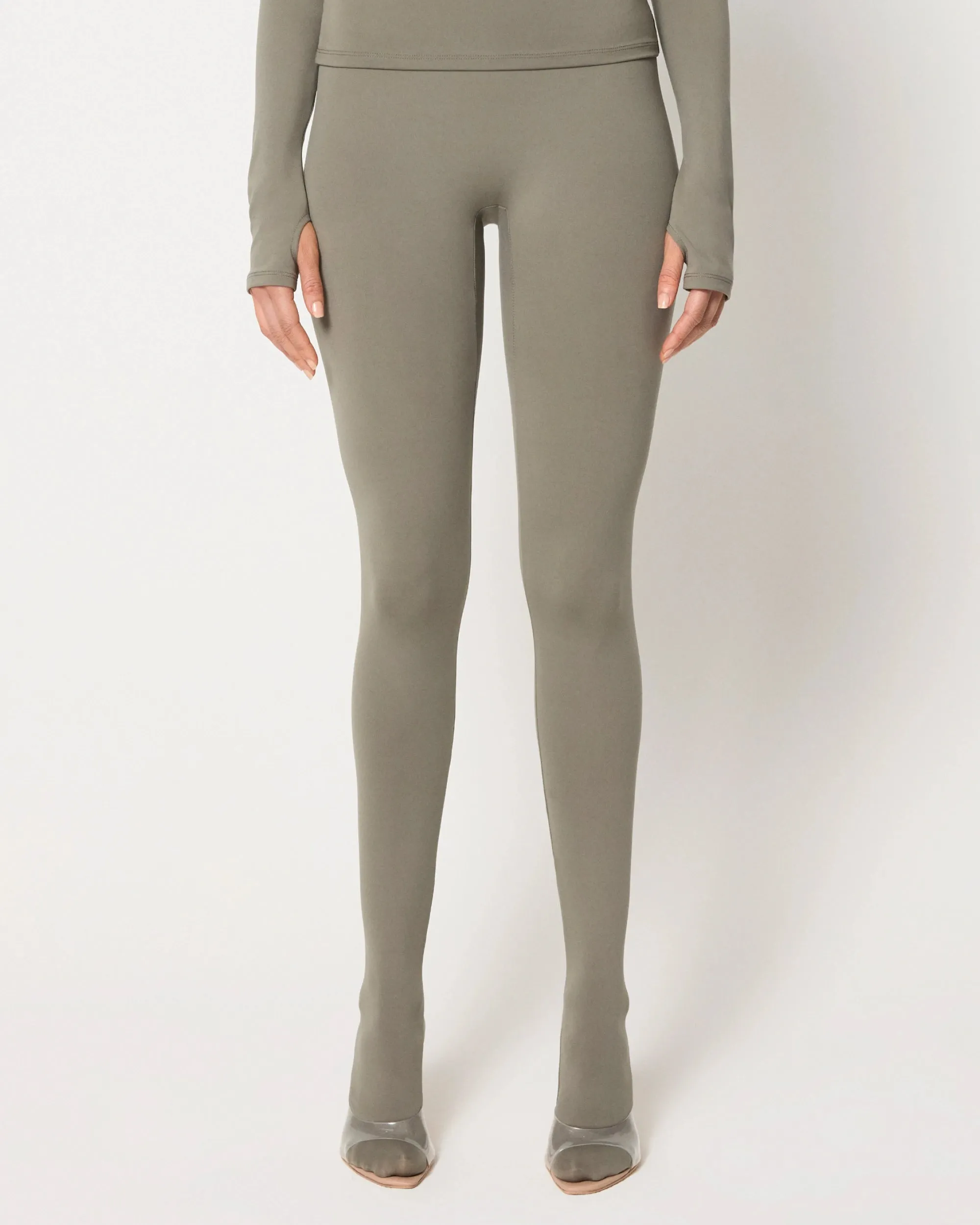 Footed Legging | Dusty Olive sold by KHY product image thumbnail 2