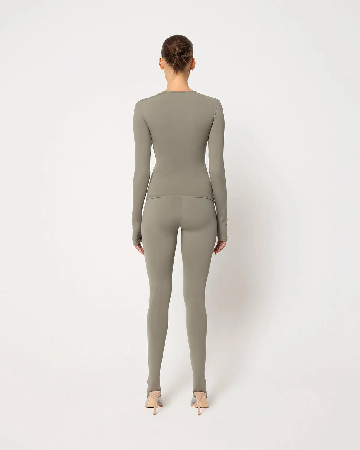 Footed Legging | Dusty Olive sold by KHY product image thumbnail 5