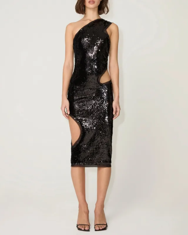 Sequin Cutout Dress | Black sold by KHY