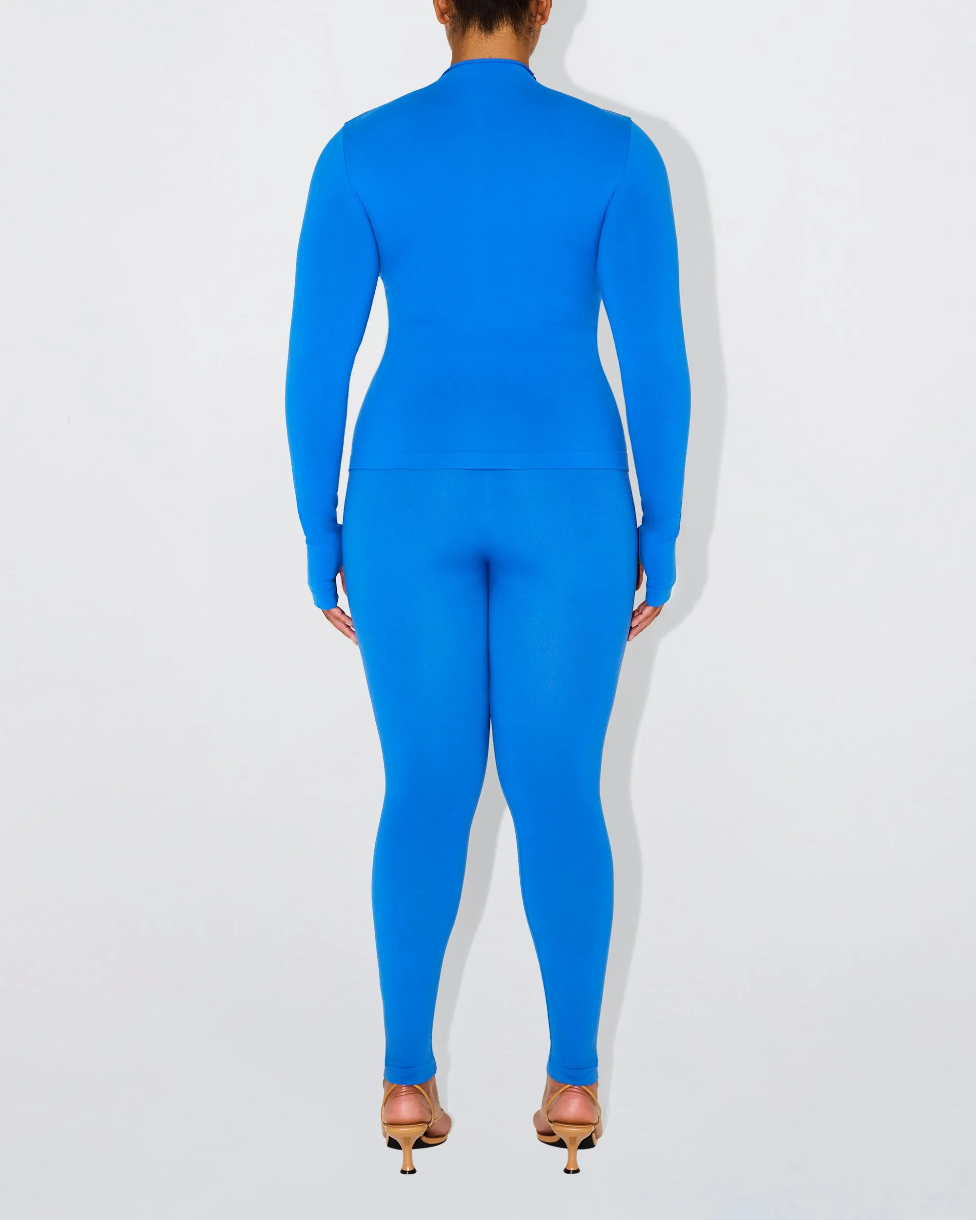 Seamless Mock Neck Long Sleeve | Cobalt Blue sold by KHY product image thumbnail 3