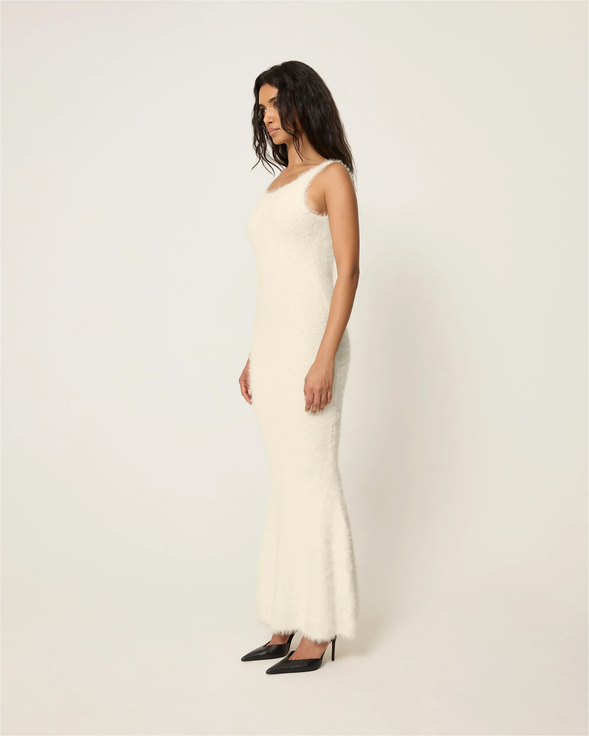 Knit Low Back Dress | Cream sold by KHY product image thumbnail 4