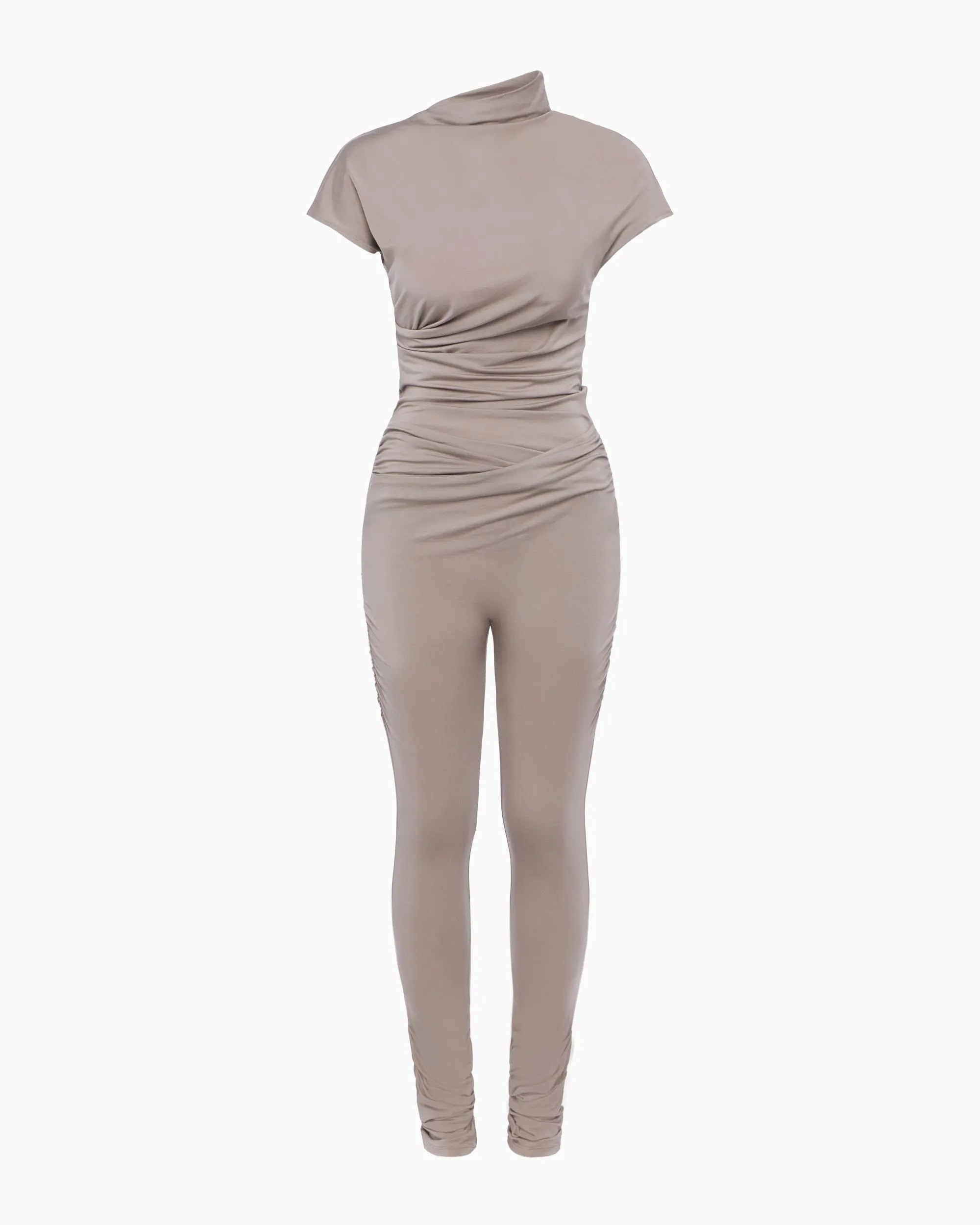 Draped Asymmetrical Catsuit | Ash sold by KHY product image thumbnail 2