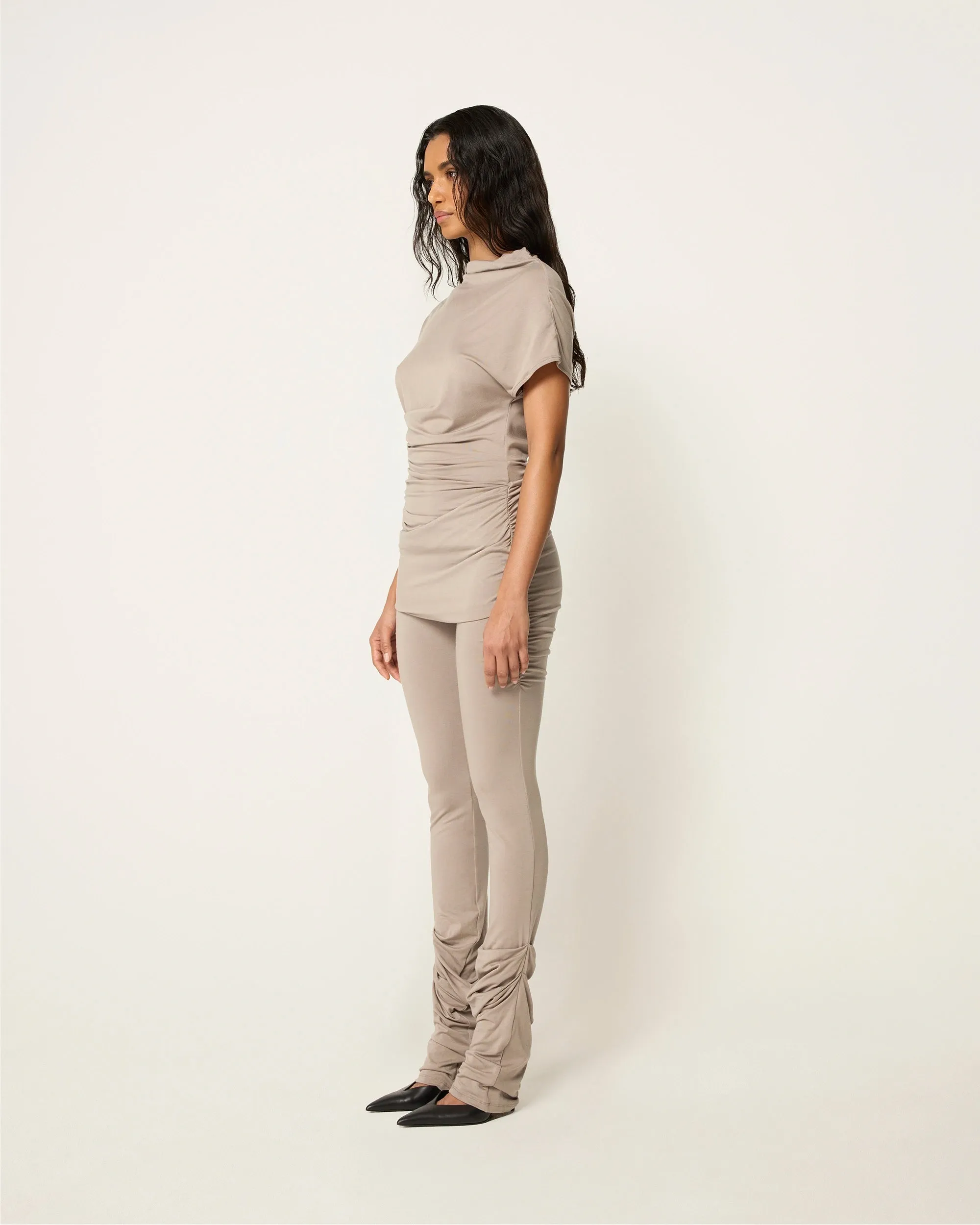 Draped Asymmetrical Catsuit | Ash sold by KHY product image thumbnail 4