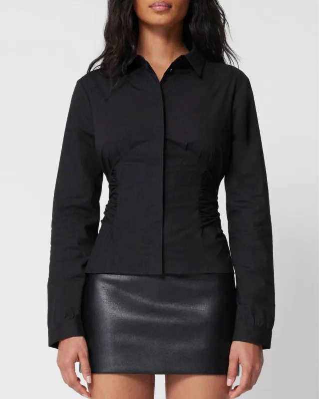 Seamed Button Down | Black sold by KHY