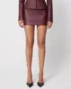Faux Leather Micro Mini Skirt | Merlot sold by KHY