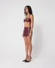 Faux Leather Micro Mini Skirt | Merlot sold by KHY