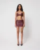 Faux Leather Micro Mini Skirt | Merlot sold by KHY