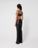 Faux Leather Low Rise Foldover Pant | Black sold by KHY
