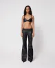 Faux Leather Low Rise Foldover Pant | Black sold by KHY