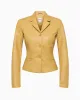 Faux Leather Fitted Blazer | Honey sold by KHY