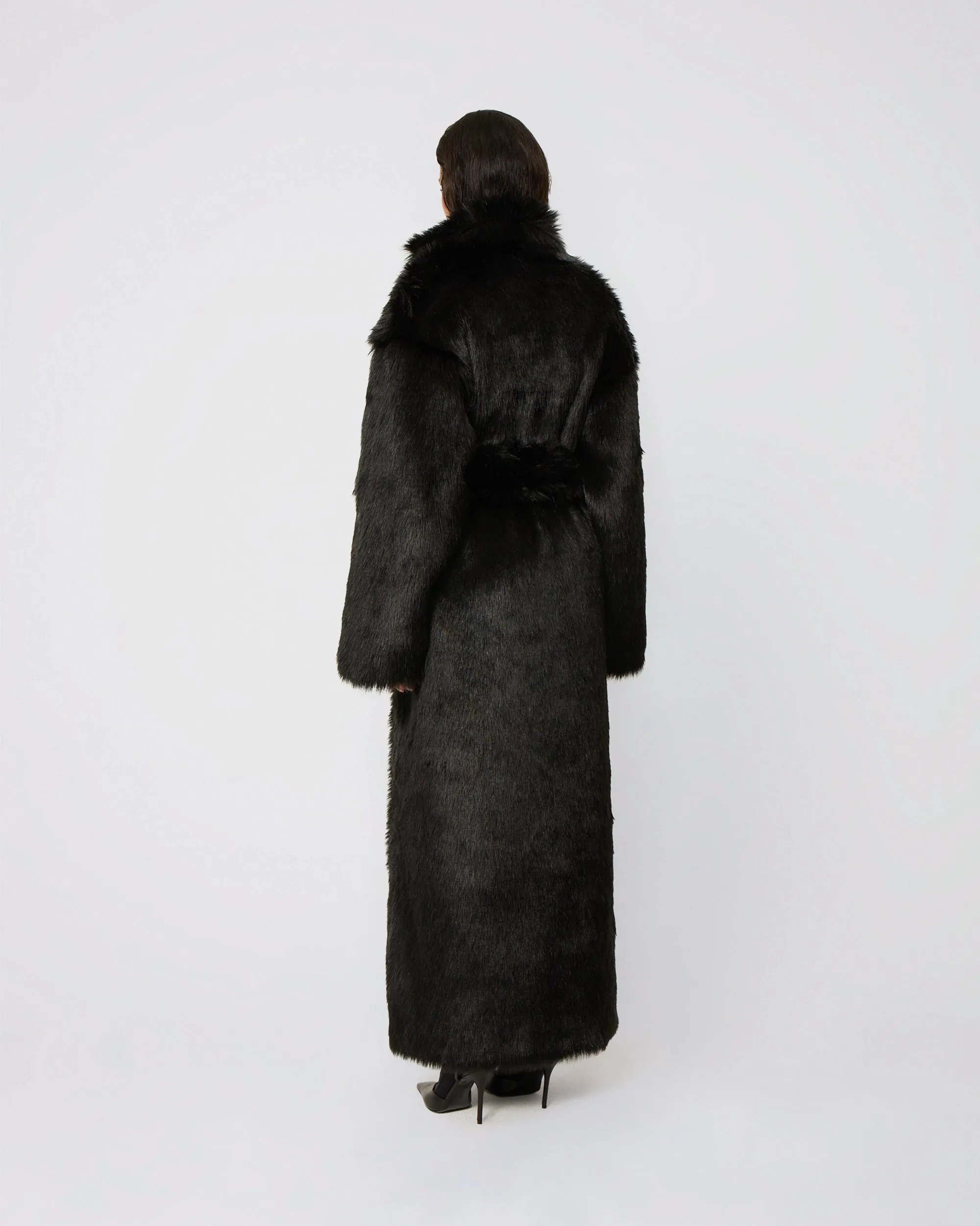 Faux Fur Coat | Black sold by KHY product image thumbnail 5