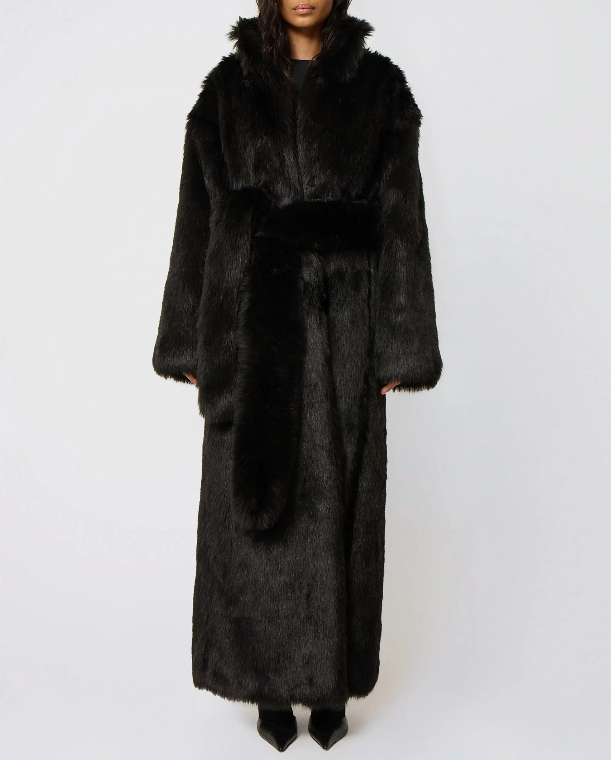 Faux Fur Coat | Black sold by KHY