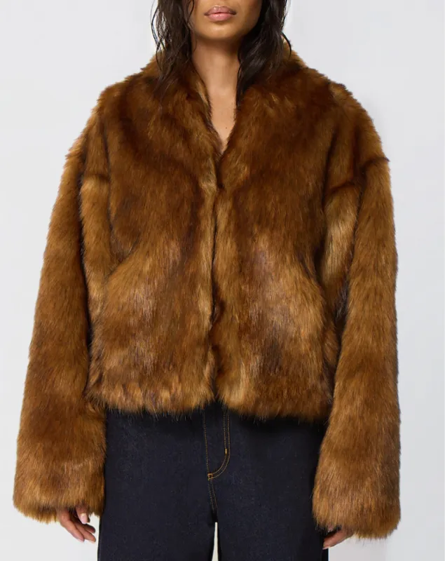Faux Fur Jacket | Cedar sold by KHY