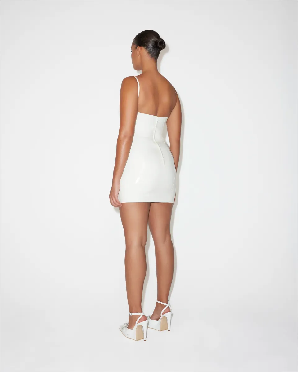 Latex Mini Dress | Bone sold by KHY product image thumbnail 5