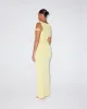 Sueded Stretch Twist Maxi Dress | Butter Yellow sold by KHY