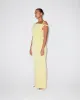 Sueded Stretch Twist Maxi Dress | Butter Yellow sold by KHY