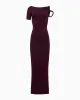Sueded Stretch Twist Maxi Dress | Black Cherry sold by KHY