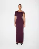 Sueded Stretch Twist Maxi Dress | Black Cherry sold by KHY