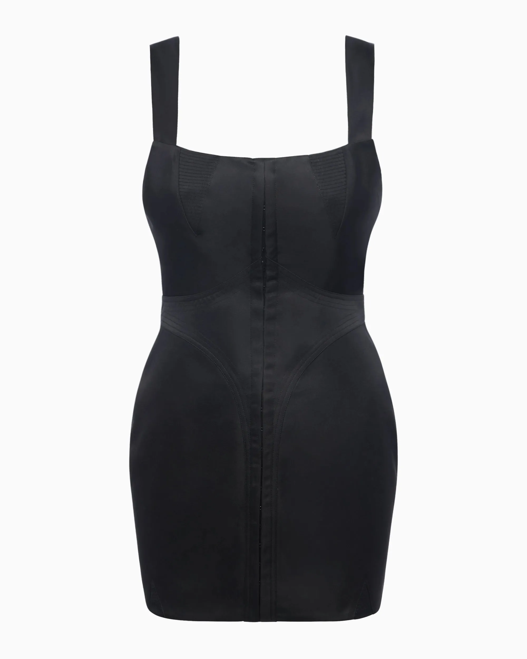 Satin Corset Mini Dress | Black sold by KHY product image thumbnail 2