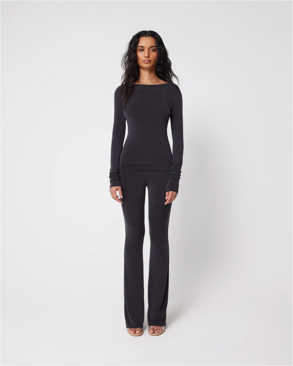 Boat Neck Long Sleeve | Black sold by KHY product image thumbnail 3