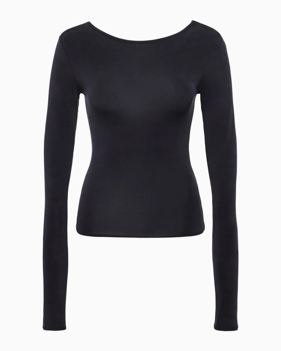 Boat Neck Long Sleeve | Black sold by KHY product image thumbnail 2