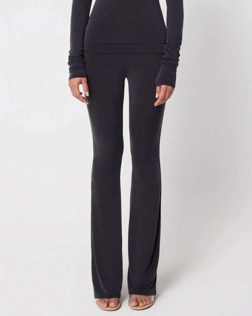 Low Rise Foldover Pant | Black sold by KHY