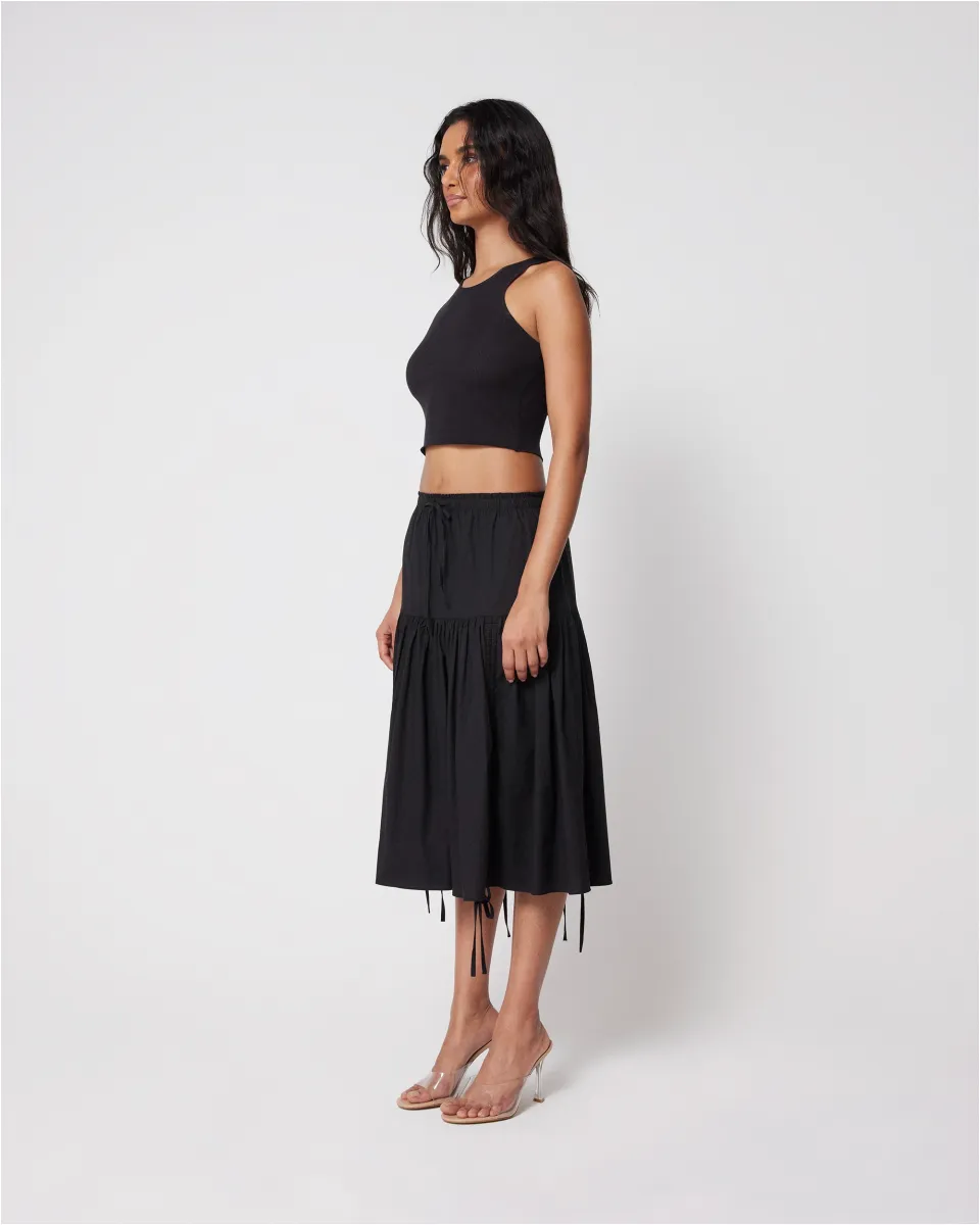 Tiered Skirt | Black sold by KHY product image thumbnail 4