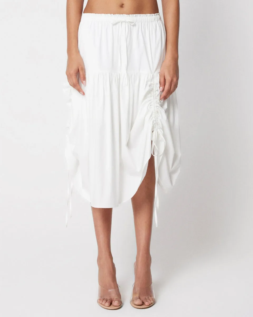 Tiered Skirt | White sold by KHY