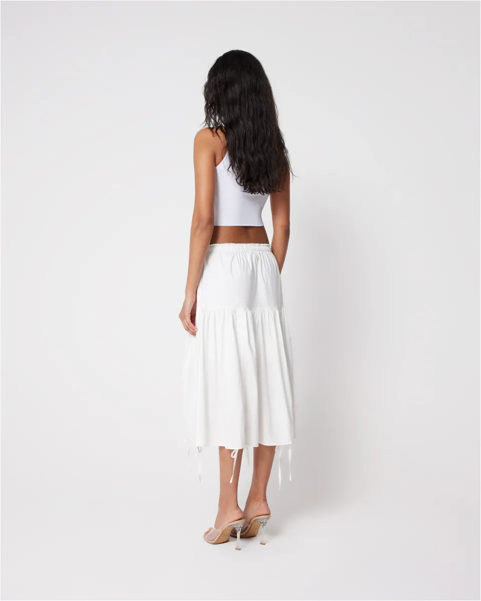 Tiered Skirt | White sold by KHY product image thumbnail 5