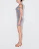 Sueded Stretch Twist Mini Dress | Steel Grey sold by KHY