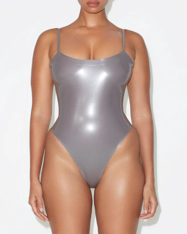 Latex Bodysuit | Silver sold by KHY