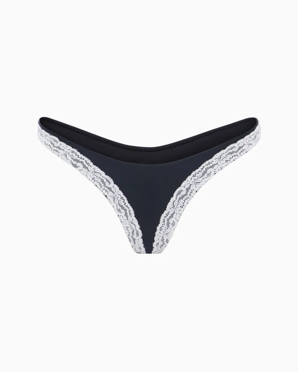 Dove Satin Lace Bottom | Midnight Lace sold by KHY product image thumbnail 2