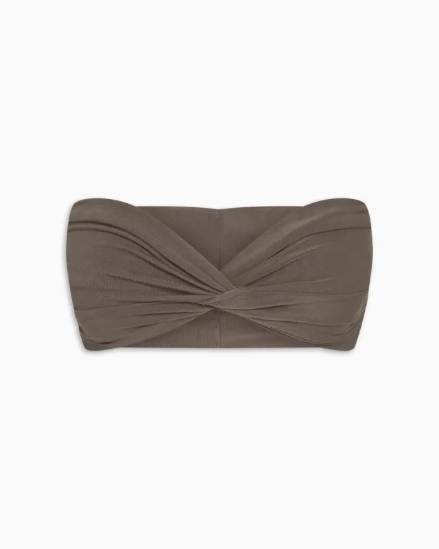Twist Bandeau Top | Truffle sold by KHY