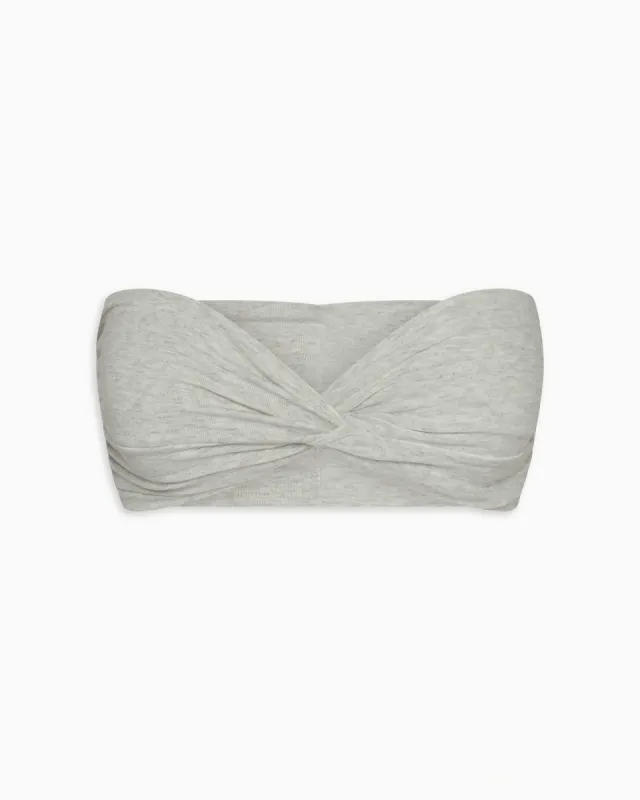 Twist Bandeau Top | Heather Grey sold by KHY
