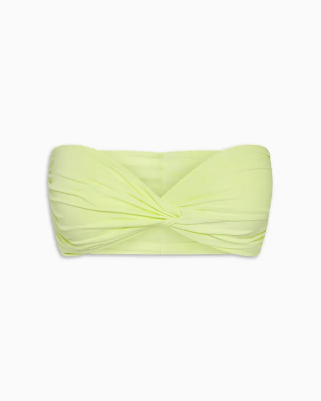 Twist Bandeau Top | Soft Lime sold by KHY