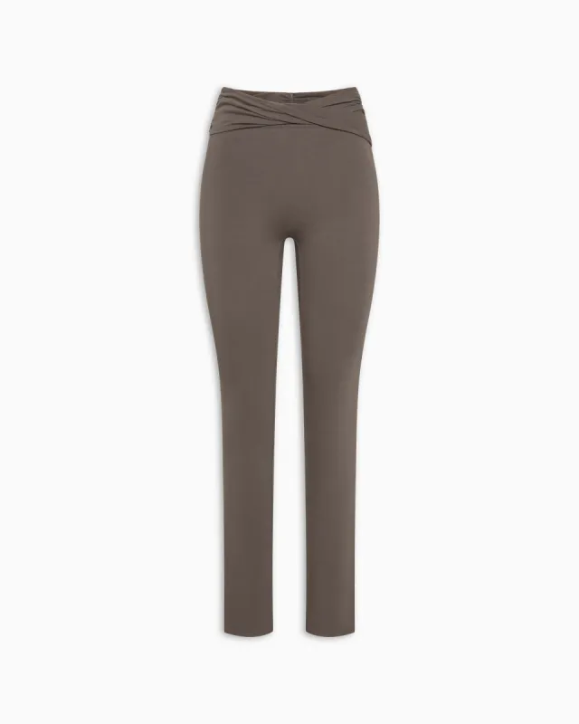 Asymmetrical Foldover Leggings | Truffle sold by KHY
