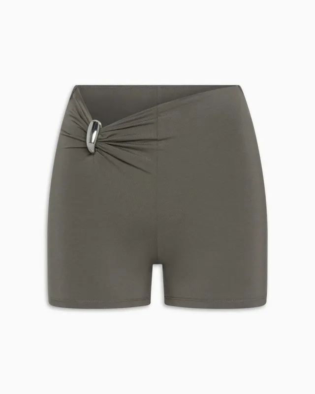 Pierced Mini Short | Slate sold by KHY