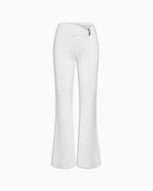 Pierced Cinch Pant | White sold by KHY