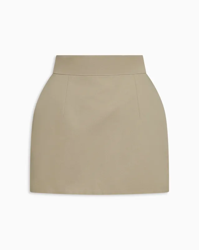 Structured Mini Skirt | Taupe sold by KHY