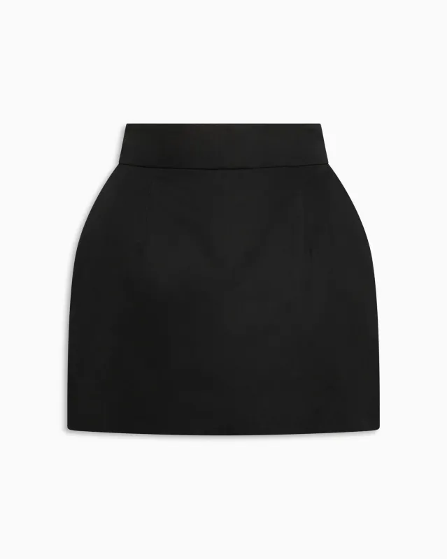 Structured Mini Skirt | Black sold by KHY
