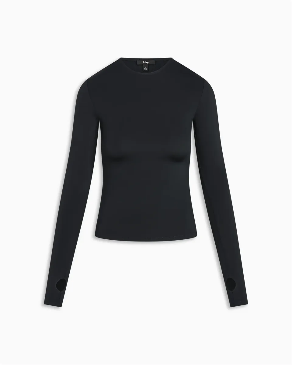 Long Sleeve Thumb Hole Tee | Midnight sold by KHY product image thumbnail 2