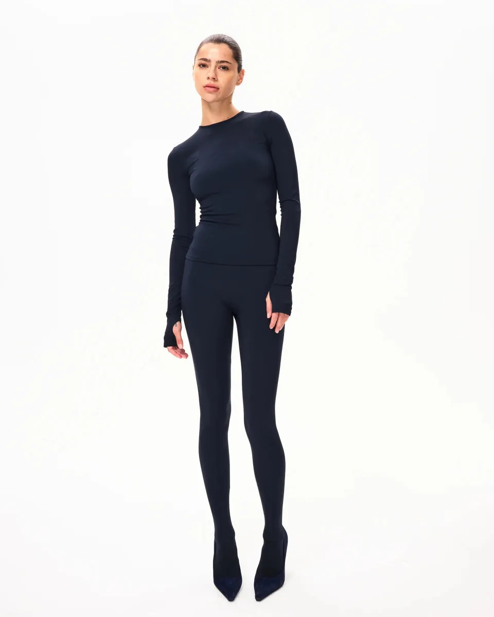 Long Sleeve Thumb Hole Tee | Midnight sold by KHY product image thumbnail 4