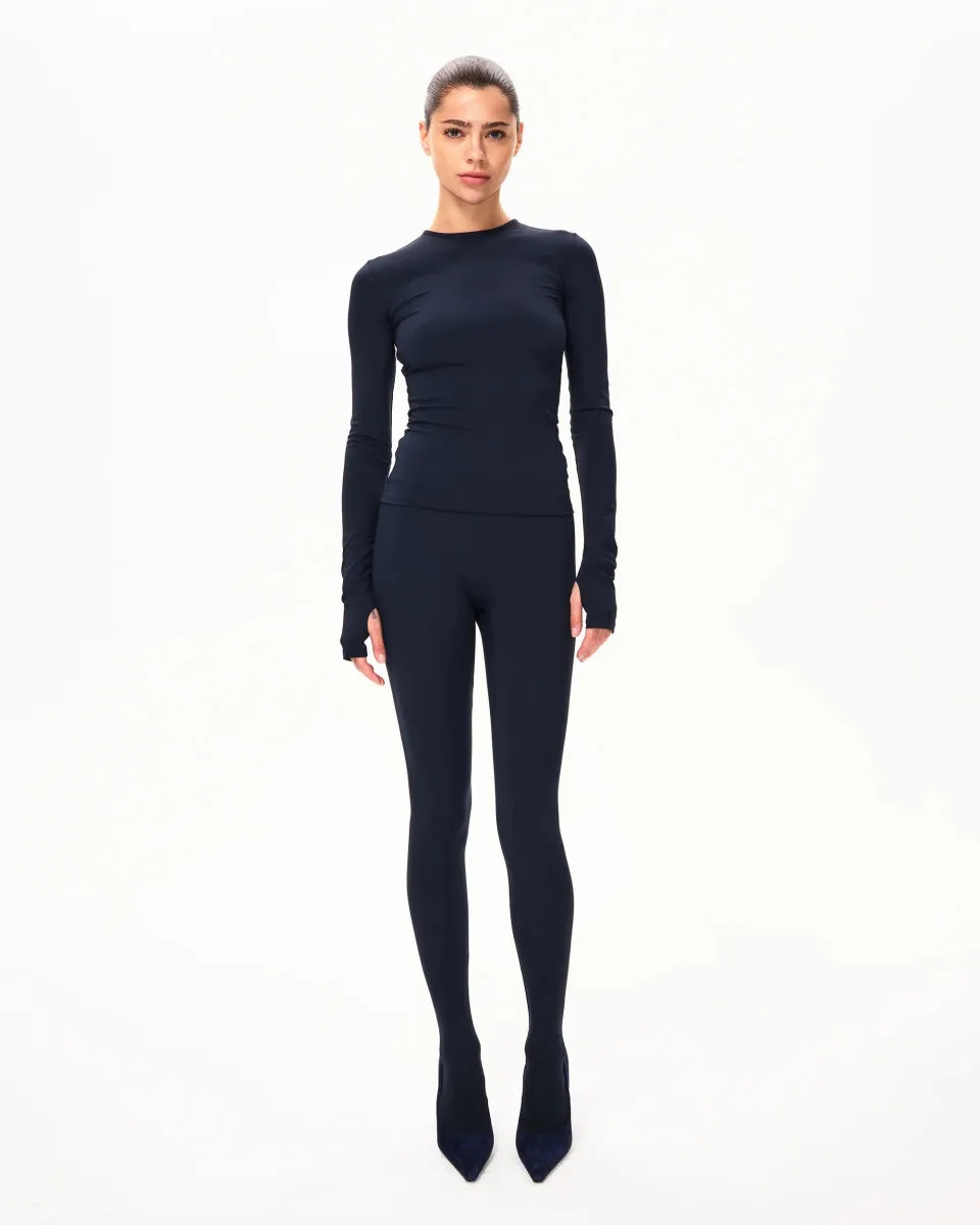 Long Sleeve Thumb Hole Tee | Midnight sold by KHY product image thumbnail 3