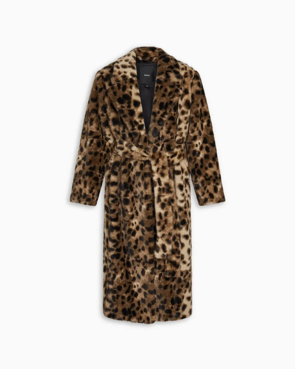 Signature Faux Fur Coat | Leopard sold by KHY product image thumbnail 2