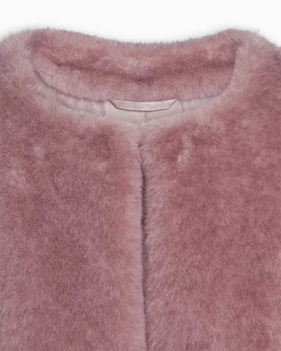 Signature Faux Fur Jacket | Powder Pink sold by KHY product image thumbnail 5